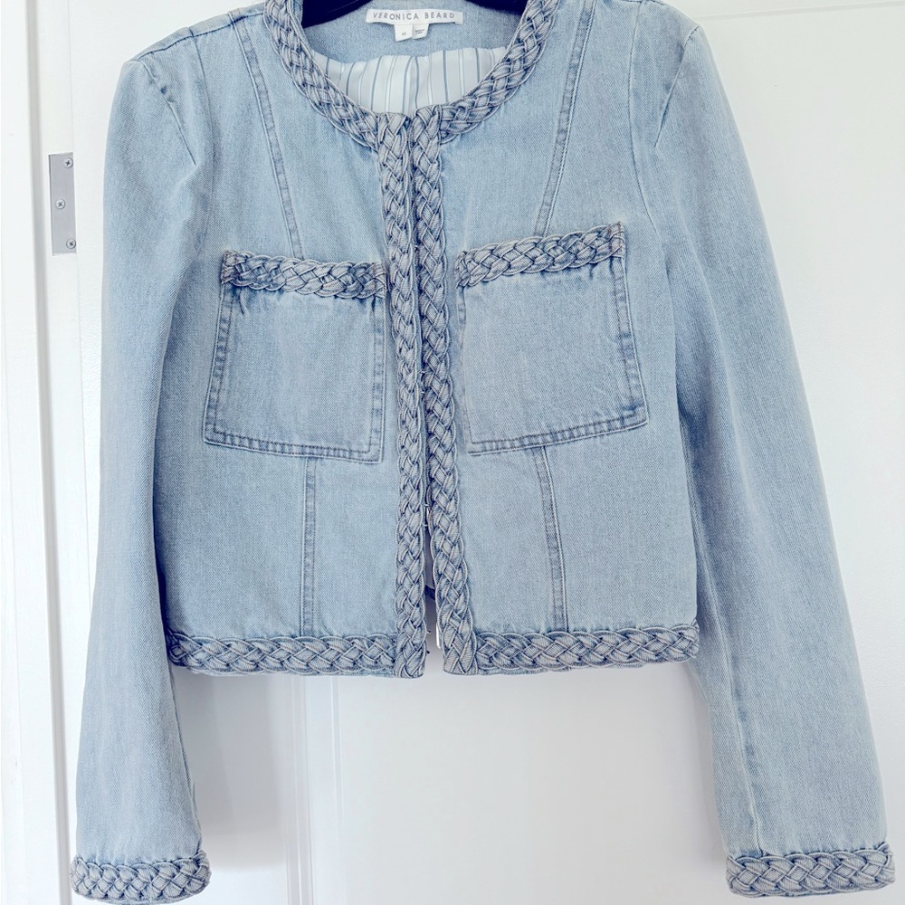 Veronica Beard Arrowe Denim Jacket Sz 10